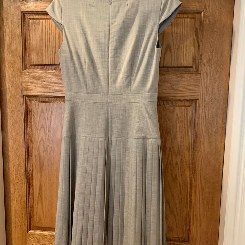J Crew grey pleated dress